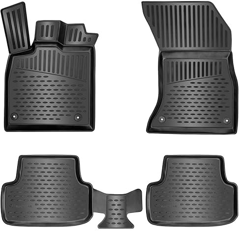 ELMASLINE 3D Gummimatten Set für OPEL Corsa E 2014-2019 | Fußmatten mit 5cm Rand | Zubehör | Passt Nicht in Elektro!!
