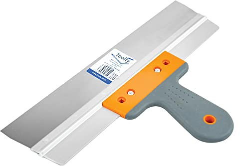 Toolty Stainless Steel Taping Knife, Flexible Wall Putty Knife, Drywall Scraper, Finishing Coat Spatula - 350mm (13.78) - Aluminum - DIY - TLTY-2022