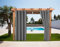 SK Studio 1 Stück Outdoor Vorhänge Aussenvorhang Garten Verdunkelung Outdoor Gardinen Blickdicht Winddicht Wasserabweisend Sichtschutz Sonnenschutz UVschutz Dunkelgrau, 254x213cm(B x H)
