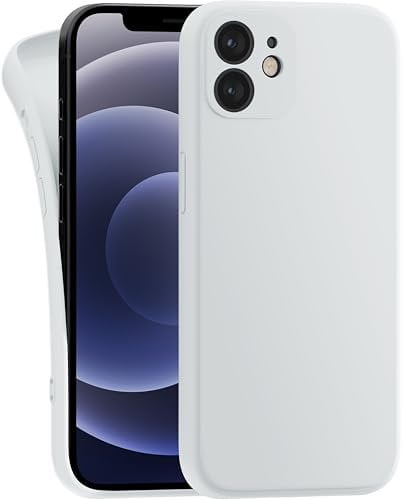 MyGadget Case for iPhone 12 Mini - Cover Ultra Thin TPU - Soft Touch Rubber & Anti-Scratch Shell - Flexible Silicone - Matte White