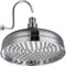 ZOVO Pomme de Douche Fixe Retro 8 / 20 cm, Ronde, Pluie. Jets Anti-Calcaire 140 pcs. Finition Chromée, Corps en Laiton Massif. Joint Tournant 1/2. Type Classique, Antique. Bras de Douche Gratuit.