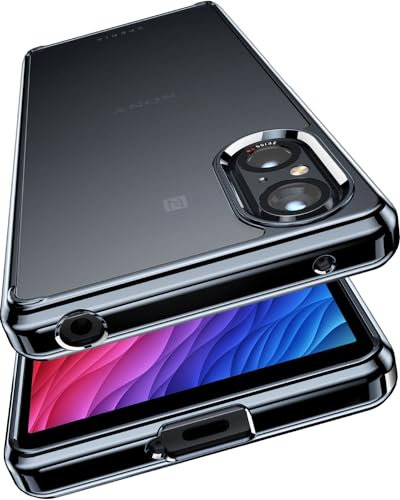 Vinffy Matt Hülle für Sony Xperia 5 V Stoßfeste Kratzfeste Schutzhülle (Anti-Fingerabdruck) Slim Case Dünne Griffige Mattierte Handyhülle Sony Xperia 5V - Edel Schwarz