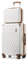 Sea choice Valise Cabine Lot de 2 Ensemble de Bagages avec Vanity Case Rigide Legere pour Bagage à Main ABS+PC à 8 Roues Sets de Bagages 55cm avec Fermeture éclair et Serrure TSA,Blanc