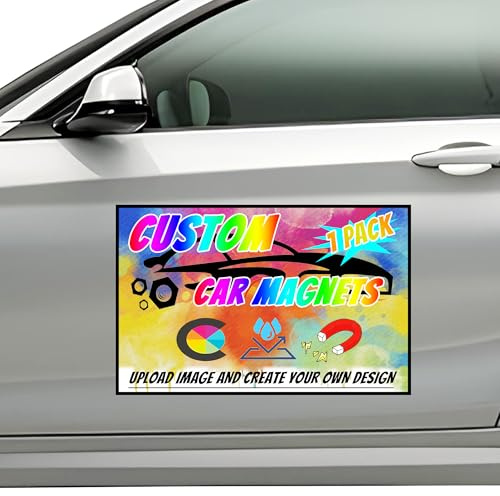 LSDINDF Custom Magnet Car Stickers, Personalised car magnetic signs, Car Magnet with Text/Logo/Image,No Melting No Blow off Easy to Move without Scratching Painting off.