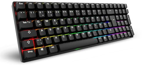 Sharkoon SGK50 S2 PBT Schwarz, RGB, Gateron GPRO Gelb