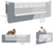 LZQ Rausfallschutz Bett Bettgitter Klappbar Kinderbettgitter Rausfallschutz Kinderbett Bettschutzgitter Kinder Bett Fallschutz Kinderbettschutzgitter (Dunkelgrau + Hellgrau, 150 cm)