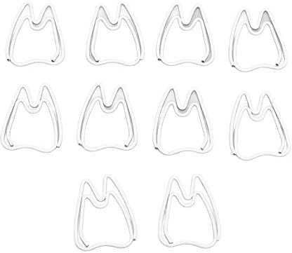 Büroklammern, Niedliche Büroklammern, Zahnform, Metall, Mini-Büroklammern mit 100 Stück für Büro, Schule