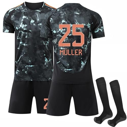 Generisch New 24 25 Bayern Red Home Fußball Jerseys Anzug Trikot Kinder Kids Mens 24/25 Soccer Sport Outfit Trainning Trikot Fussball Jungen T Shirt Shorts Socks Outdoor Football Jersey Set