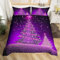Loussiesd Lila, Baum Bettwäsche Set 135x200cm Frohe Weihnachten Bettbezug Set Zimmer Dekorative Weihnachtsthema Glitter Galaxy Betten Set Dreamy Bettwäsche-Set Weich,Bettwäsche