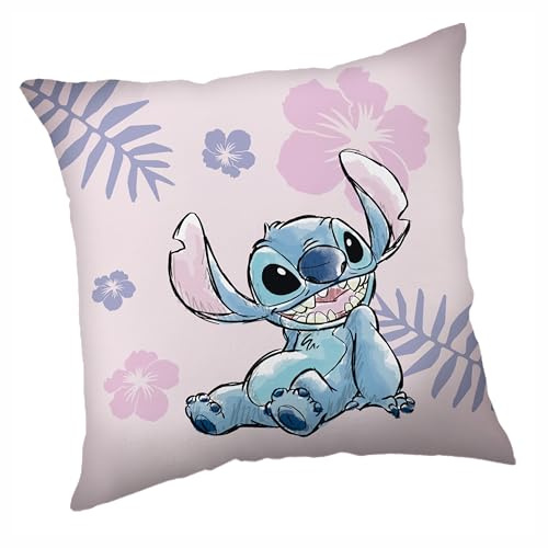 sarcia.eu Stitch Disney rosa Zierkissen, dekoratives 40x40 cm Oeko-TEX
