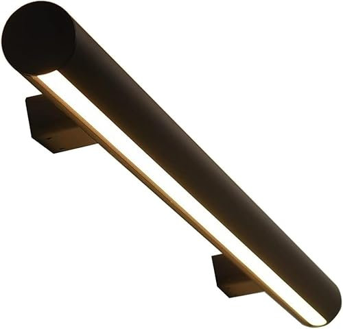 X&Z-XAOY Kit Pasamanos LED Barandilla De Escalera Luminosa Negra Barandilla De Aluminio con Luces para Escaleras Interiores Fácil De Instalar(0.5m)