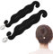 SGERUFZ 2 Pcs Magischer Haarknoten Upgraded Haarhalter mit Perlenbrötchen, Schwamm Clips und Twist Lockenwicklern, Perfekt für stylische Haar-Dutts und Brötchen (Schwarz)