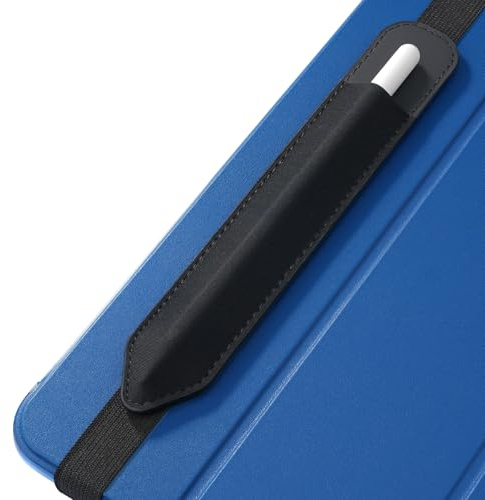 MoKo Stiftetui-Halterung passend für den Apple Pencil (Pro und USB-C sowie 1. und 2. Gen), abnehmbare elastische Tasche für Stylus-Stift mit Gummiband zur Befestigung an der iPad-Hülle, Schwarz