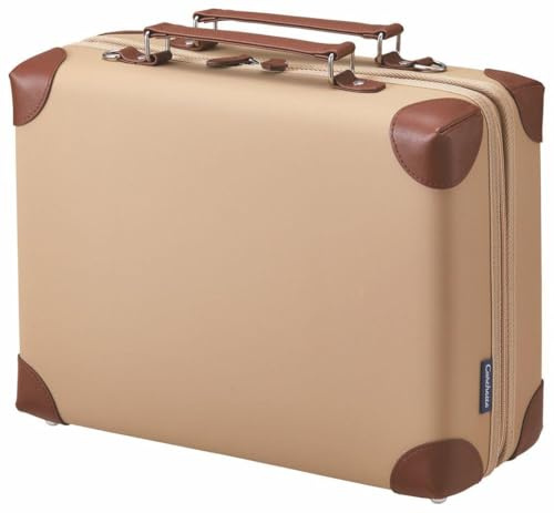 Carchette Carry Case Wide (Beige) - Japanischer Citykoffer, Aktentasche, Schultasche, mit Schultergurt | by KING JIM, Tokyo: Für Schule, Studium und Beruf