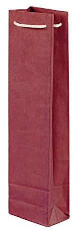 100 x Flaschentaschen rot 9,5+6,5x38 cm | Flaschentüten | Geschenktüte Flasche Wein | Weintaschen | HUTNER