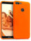 kwmobile Hülle kompatibel mit Huawei Enjoy 7S / P Smart (2017) Hülle - weiches TPU Silikon Case - Cover geeignet für kabelloses Laden - Neon Orange