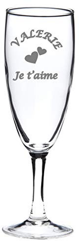 Arcoroc Gravure sur flûte à Champagne Elegance 17 Cl personnalisée avec textes et Logos (600 Logos au Choix)
