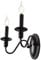 MRHYSWD Wandleuchte Innen Vintage 2 Flammig Wandlampe Innen Kerzen Wandleuchten Schwarze Wandbeleuchtung Industrial Wandlampen Retro Für Schlafzimmer Badezimmer Wohnzimmer Treppenhaus Küchen Flur