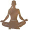 Gartenstecker Yoga Figur – Hochwertig & Wetterfest - Metall Yogafigur - Edelrost Dekofigur Entspannung/Meditation/Wellness - Gartendeko/Dekoration (Design 5)