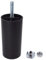 SKIR'CO Lot de 8 pieds de meubles en plastique noir, hauteur 100 mm, diamètre 50 mm, boulons M8, pieds de canapé, écrous inclus (8)