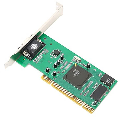 Scheda Grafica PCI, Scheda VGA da 8 MB a 32 Bit, Display Multiplo per Computer Adatta per ATI Rage XL, Scheda Video VGA PCI a 32 Bit, Due Notch, Compatibile con Slot PCI-X a 64 Bit