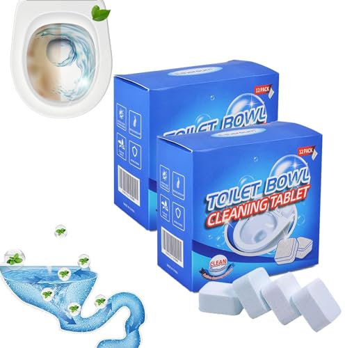 Flushbright Tablettes de nettoyage automatiques et durables pour toilettes