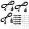 Fiotha Douille E27 avec Fil et Interrupteur, 3 Pièces, Support Lampe 1,8M pour Ampoules, Lampadaires, Lustres, Chambre et Cuisine (Noir)