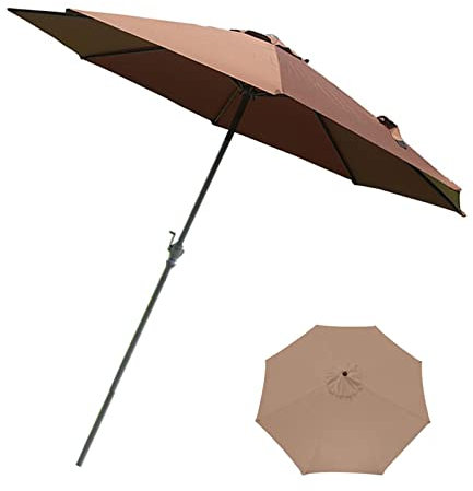 ABBNIA Gartensonnenschirm, Sonnenschutz, Strandschirm, rund, tragbar, Sonnenschutz, Winddicht, Tischschirm für den Außenbereich, Rasen & Garten, G