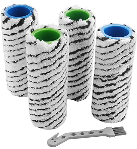 JANZU Lot de 4 Brosses à Rouleaux pour FC7 FC7 Premium FC5 FC5 Premium FC3 PièCes de Nettoyeur de Sol sans