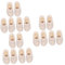 Lurrose 3 Sätze Puppenhaus-holzschuhe Zubehör Puppenhaus Puppenhauszubehör Holzschuhe Diy Miniaturen Mini-schuhe Kleider Hausschuhe Modell Holzschuhe Unfertige Schuhe Hölzern 3 Paare * 3