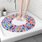 7VSTOHS Tapis de Douche Antidérapant Rond, Doux Confort Tapis de Bain avec Trous d'évacuation, Tapis de Douche en PVC à Bulles pour Zones humides, Séchage Rapide