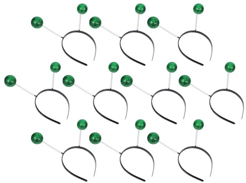 ARTSEWPLY 10Pcs Antenna Headbands with Shiny Balls Creative Costume Accessories for Parties for Adults for Halloween Carnival Themed Events