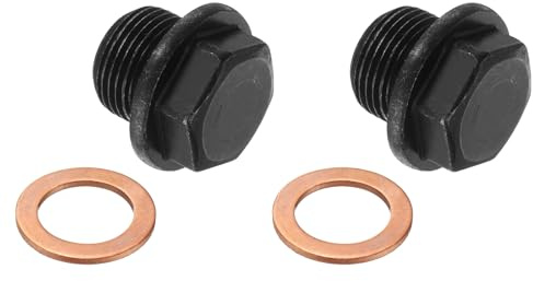 PATIKIL M20 X 1.5mm Metrischer Blindstopfen Wasserleitung, 2 Stück Außensechskant Flansch Außengewinde Rohrkupplungsadapter Mit Kupferdichtung Für Abdichtung Von Öl Gas Wasser