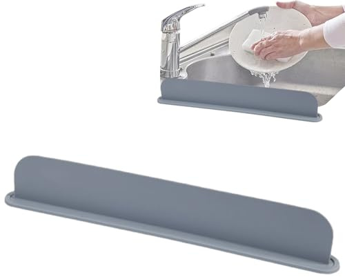 Silikon-Spritzschutz für Spülbecken, 50,8 cm, wiederverwendbar, mit Saugnapf, Spritzschutz für Küchenspüle, Spülen, Reinigung, Badewanne, Theke, Waschbecken, Waschtisch, Wohnung