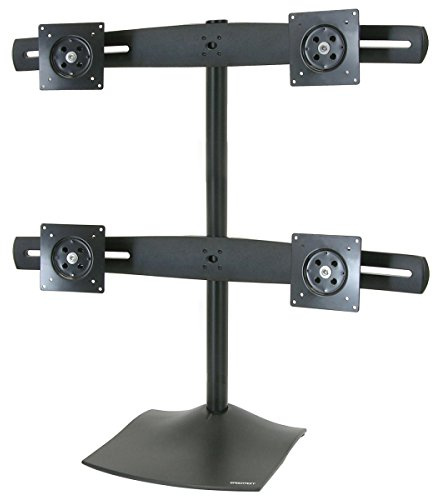 Ergotron 33-324-200 - DS100 Quad-Monitor Desk Stand - Stand for Quad Flat Panel - Aluminium, Steel - Black - Screen Size: up to 24