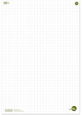 Staufen Style Flip Chart - 68 x 99cm, kariert, 20 Blatt, premiumweißes 80g/m² Recyclingpapier, 5 Stück