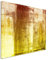 Sinus Art 120x80cm Wandbild – Farbe Orange Gelb - Leinwandbild auf Keilrahmen in Bester Qualität - Abstrakt Gemälde I