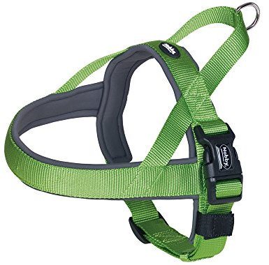 Nobby Norwegergeschirr Classic Preno, neon grün / grau L: 68-85 cm + 54 cm, B: 40/45 mm, 1 Stück