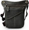 Vintage Leder Taille Pack Drop Leg Bag für Herren Damen Gürtel Bauchtasche Mehrzweck Motorrad Fahrrad Outdoor Sport Taktische Radfahren Reiten Wandern Camping #02tiefgrau