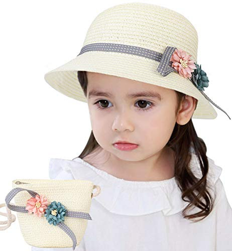 Sumolux Chapeau de paille pour enfants, Garçon, Blanc a