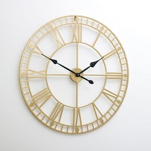 Melody Maison Large Gold Skeleton Wall Clock 80cm x 80cm