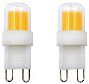 WELSUN G9 Led Bulbs 12V DC 3W COB 1511 240-260lm Warm White/Cool White for Battery-Powered, Solar System and Low-voltage Equipment 2-Pack [energy Class A (Color : Warm whtie)