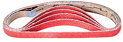 PFERD Schleifband BA, 10 Stück | Keramikkorn 12x520mm CO-COOL40 | 45098019 – für Edelstahl-Schliff mit Bandschleifer