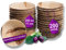Waipur 200 Cuencos Desechables de Hoja de Palma Orgánicos - 11 cm/ 200 ml - Vajilla Ecológica -Estable, Natural y Biodegradable - Platos Elegantes para Fiestas o Aperitivos - similar al Bambu