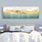LCDIUDIU Handgemalte Acrylbilder, Goldene Feder Goldfolie Quaste Luxus Abstrakt Modern Original Handgemalte Ölgemälde Auf Leinwand Für Familienwand Wohnzimmer Esszimmer Home Art Decor, 100X200Cm(39.4