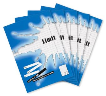 Limit Schulheft A4, 16 Blatt, Lineatur 27, liniert mit Rand, 5 Stück