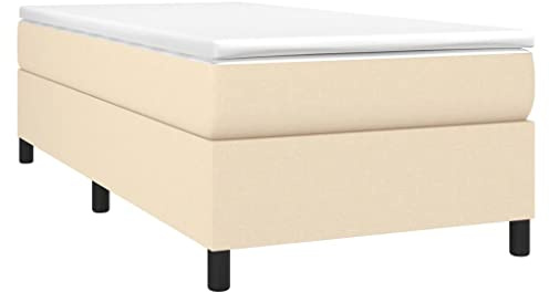 vidaXL Boxspringbettgestell Creme 80x200 cm Stoff