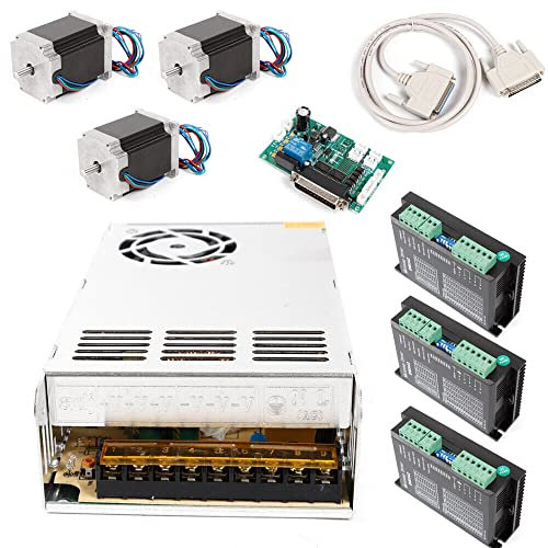3 Achse Schrittmotor Kit Nema 23 Stepper Motor+Treiber DM542A CNC Steuerung Schrittmotor für CNC Graviermaschine