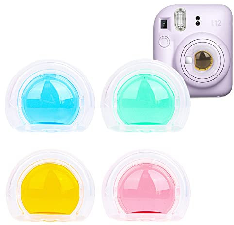 Mini 12 Camera 4 Colors Close Up Lens Filters Kit Special Effect Color Mirror Compatible with Fujifilm Instax Mini 12 Instant Camera Accessories