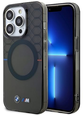 CG MOBILE BMW (Magfit) Hülle mit M-Muster, charakteristische BMW-Logos, strapazierfähige TPU-Rückseite für (iPhone 15 Pro)